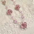 Lace & Ribbon Wedding Cake Lampwork Necklace
