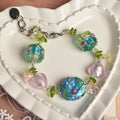 Rosepond Vines Lampwork Bracelet